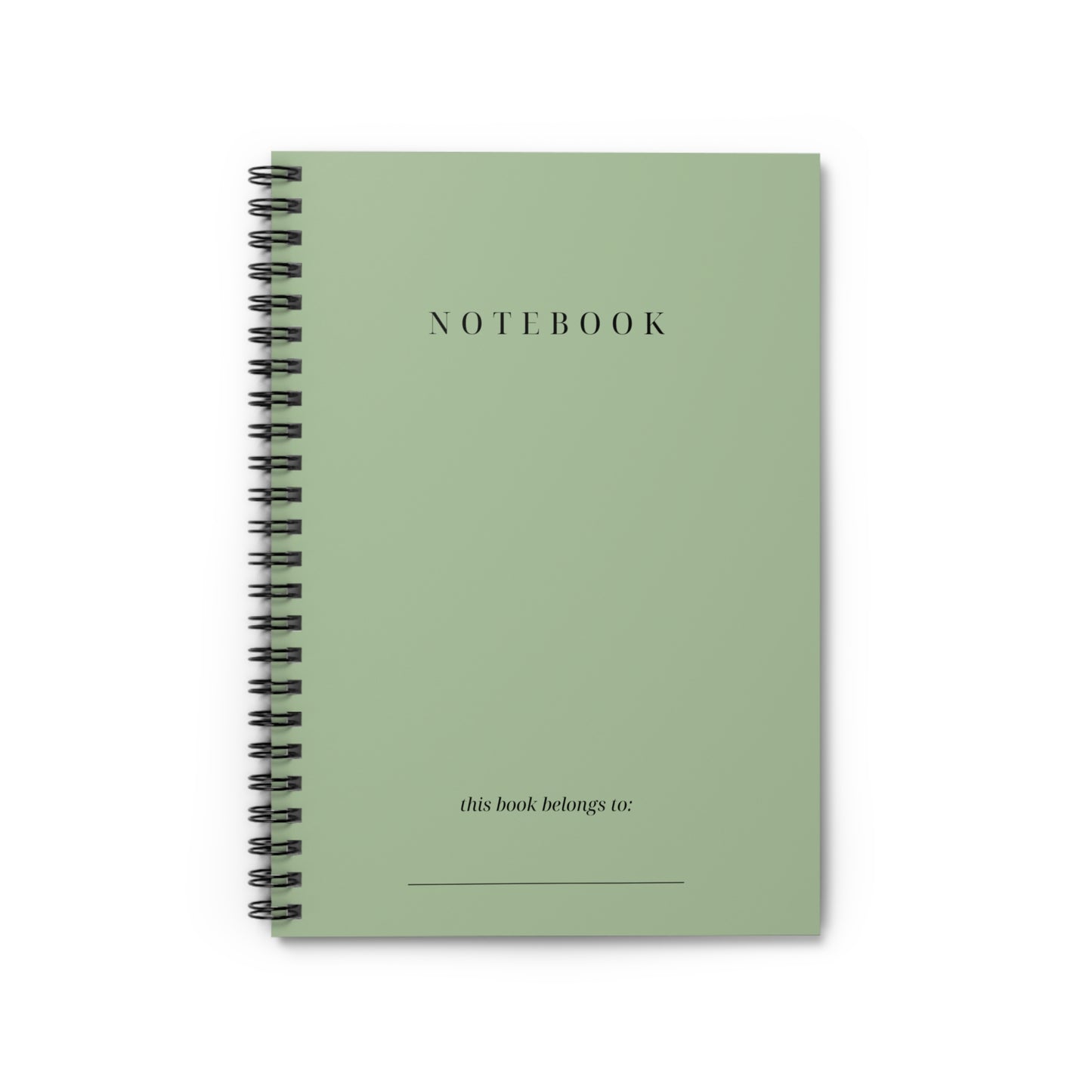 Green Notebook - Blank Ruled Line