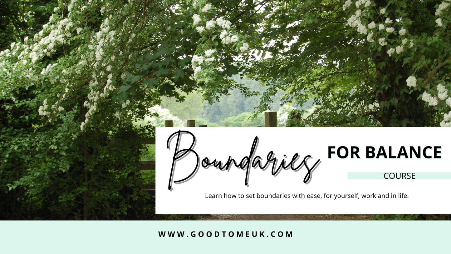 Boundaries for Balance Course
