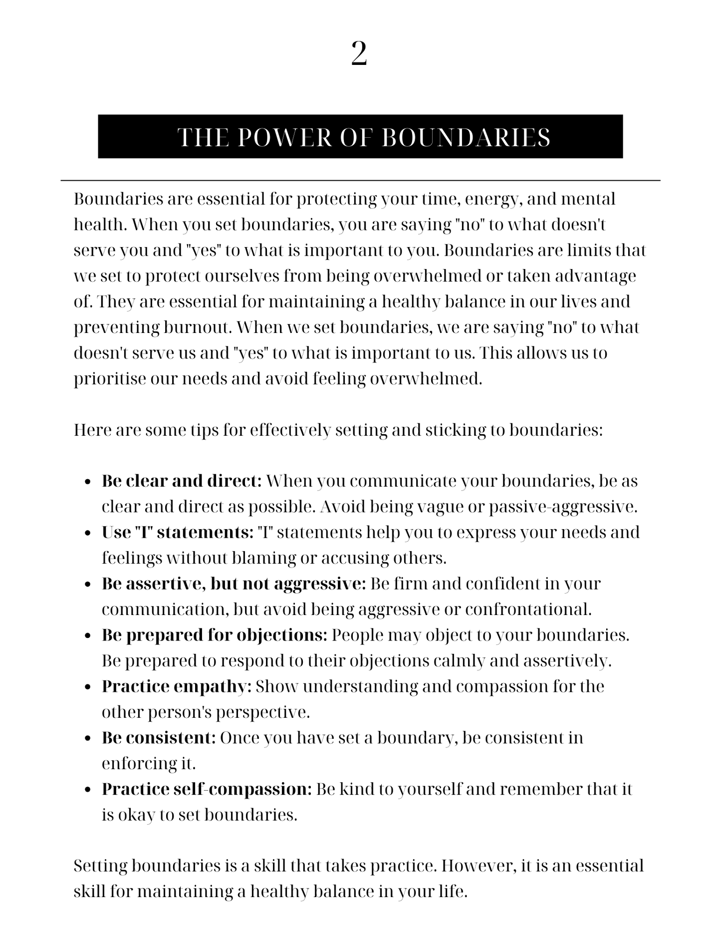 Mastering Boundaries: A Comprehensive Guide to Reclaim Your Power EBook