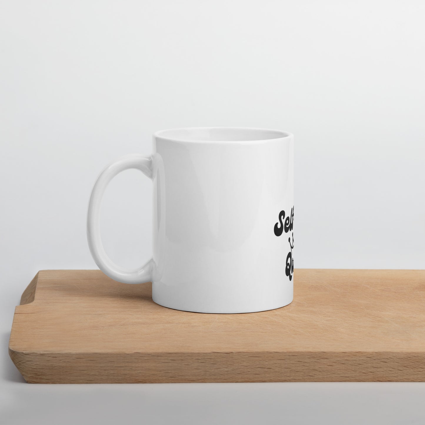 Self Care Queen White Glossy Mug