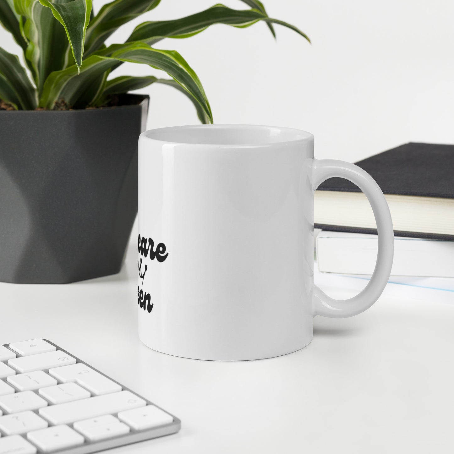 Self Care Queen White Glossy Mug