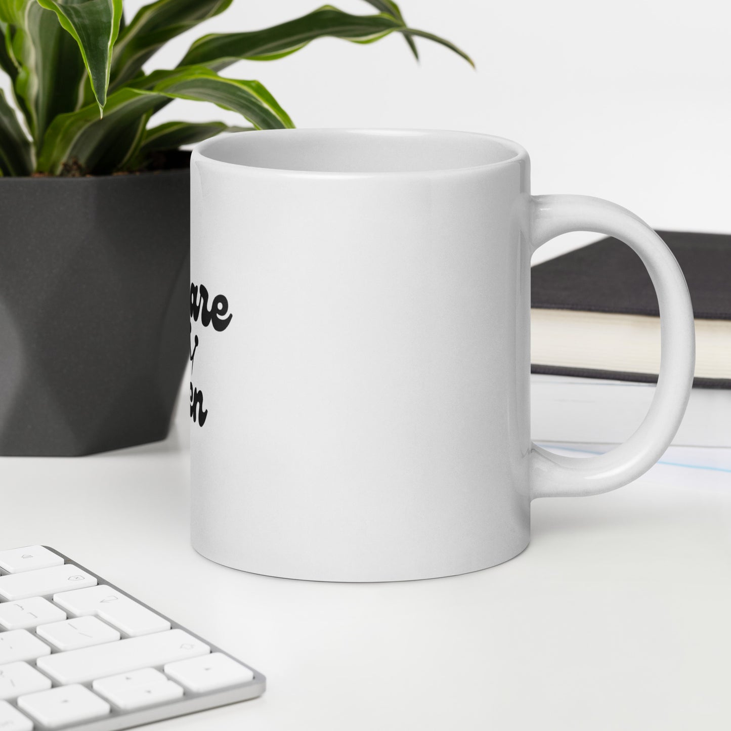 Self Care Queen White Glossy Mug