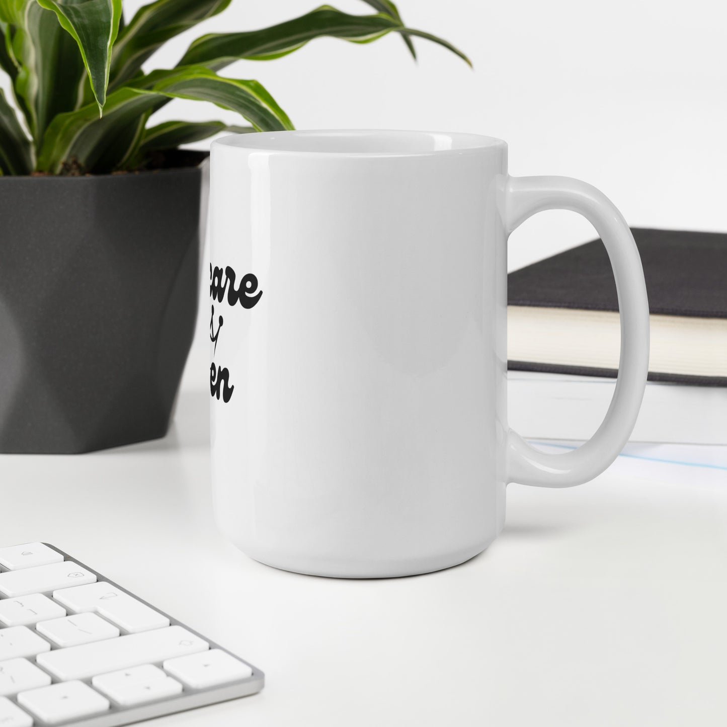 Self Care Queen White Glossy Mug